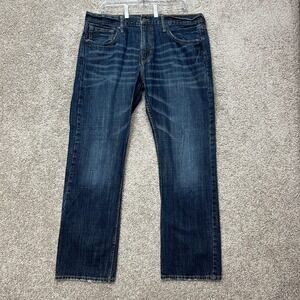 American Eagle Original Straight Jeans Men 36x32 Dark Wash Straight Leg 5 Pocket